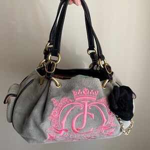 JUICY Couture Gray Velour Bag Y2K